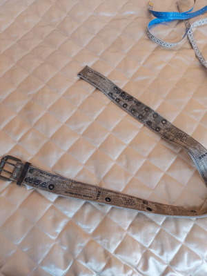 Men's belt used, canvas material, 99 cm length