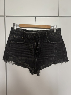 Zara denim shorts used, black, size M 38 10