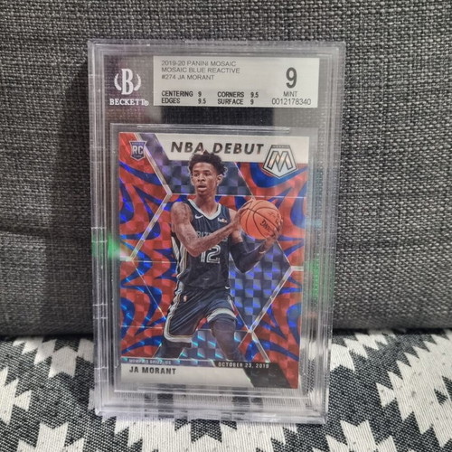 2019-20 Panini Mosaic Ja Morant NBA Debut Reactive Blue RC #274 BGS 9 new
