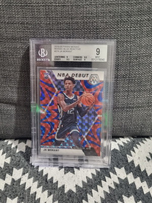2019-20 Panini Mosaic Ja Morant NBA Debut Reactive Blue RC #274 BGS 9 new
