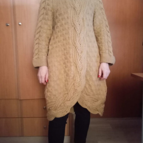 Handmade coat used, beige, size M