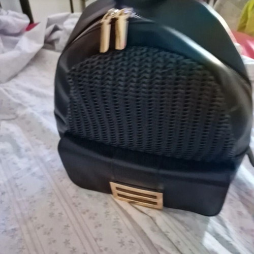 Backpack Moderna black with gold clasp new