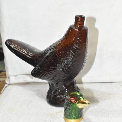 Avon Pheasant After Shave Glass Bottle used, vintage decorative