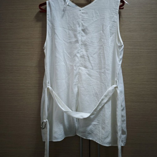 Zara sleeveless women's summer blouse like new, white, size M