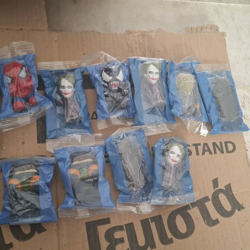Figures Joker, Batman, Spinderman and others, new, pack of 12