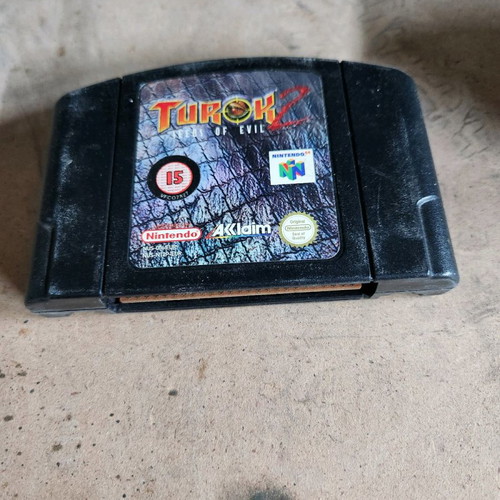 Nintendo 64 Turok 1 & 2 game used, pack without box