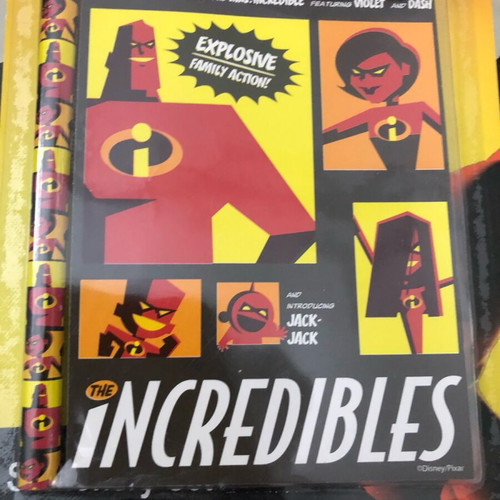 The Incredibles Disney school set new with pencil, eraser, sharpener, ruler, notebook, keychain and kids game