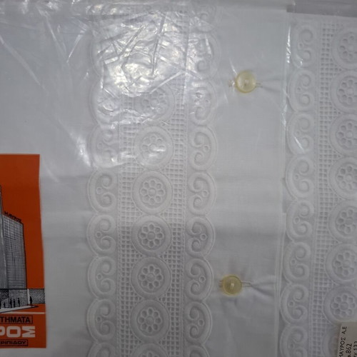 Vintage white linens with intricate cutwork embroidery, new