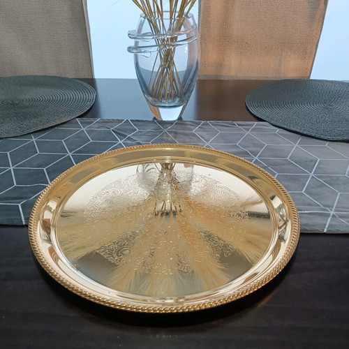 Exclusive Vintage 24K Gold Plated Tray like new, Swedish design