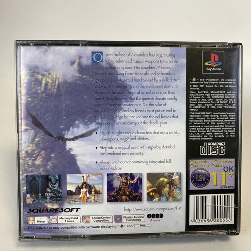 Final Fantasy IX PS1 game like new, English version