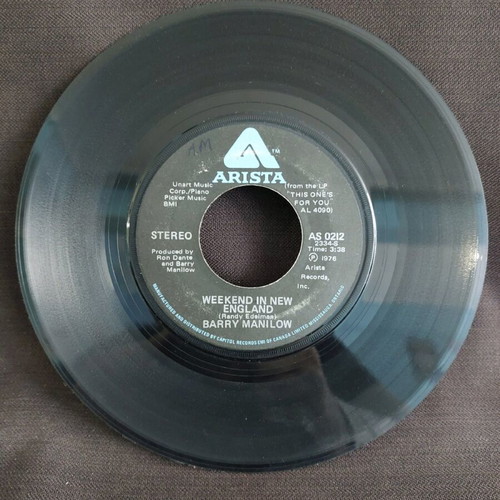 Barry Manilow Weekend In New England/Say The Words vinyl used
