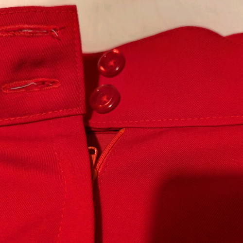 Red skirt like new, 100% wool super worsted gabardine, size S