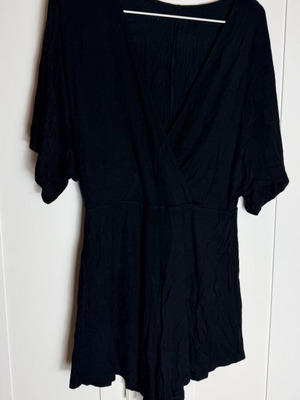 Cotton short one-piece beach romper M/L, elastic fit