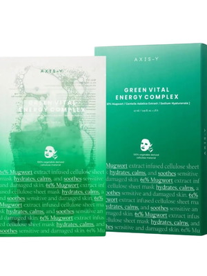 Axis-Y Green Vital Energy Complex лист маска с Centella Asiatica и Mugwort
