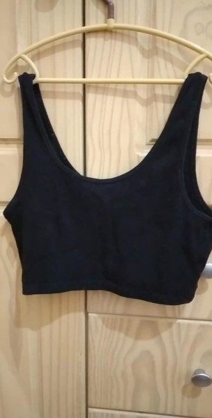 H&M Divided Basic Τοπ Μαύρο Μέγεθος L