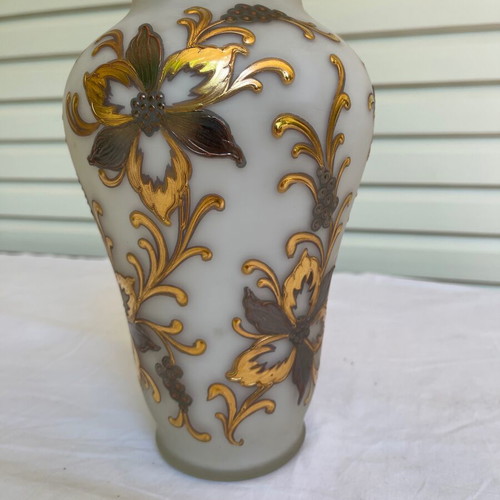 Art Nouveau antique opaline vase