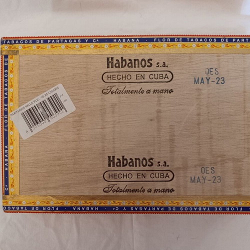 Partagás Mille Fleurs Cigar Box 25’s used, authentic Cuban 2023 edition