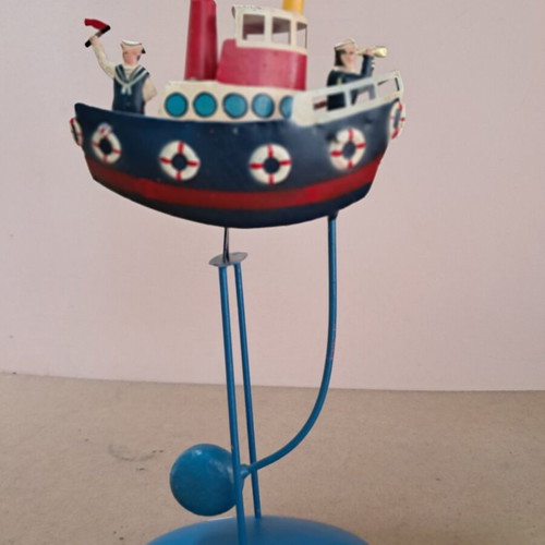 Decorative ship new metal height 32 cm
