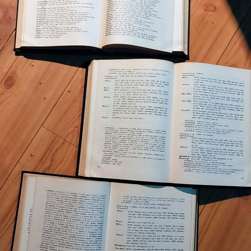 Mega Lexikon Rimatón by Theodoros Konteos, complete 3-volume set