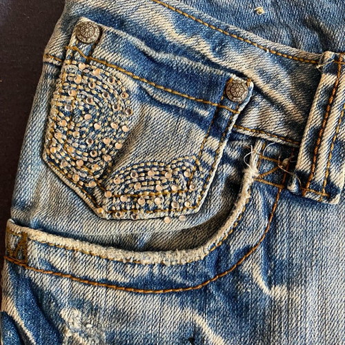 Jeans capri pants worn slightly, size 38