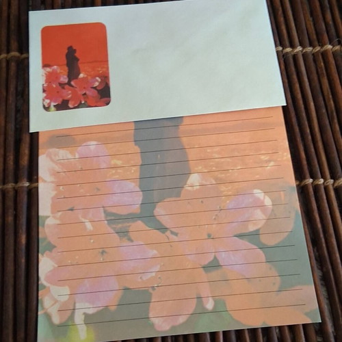 Vintage letter writing sets used, pack of 5 from 1980