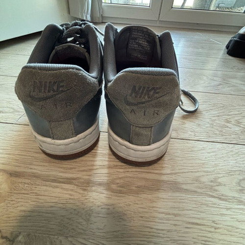 Nike AF1 athletic shoes gray silver used, size 40