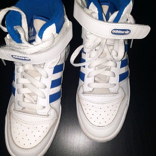 Adidas women's boots like new, athletic style, size 38, white and blue