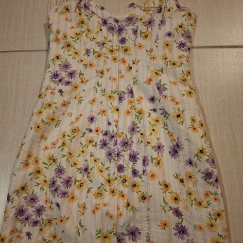 Zara summer linen dress small size 16 years colorful floral