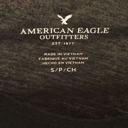 American Eagle women's thin long-sleeve blouse like new, black, size S