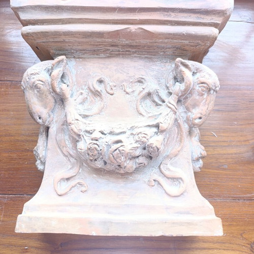 Antique Wall Console (Furousi) Terracotta, Neoclassical Style