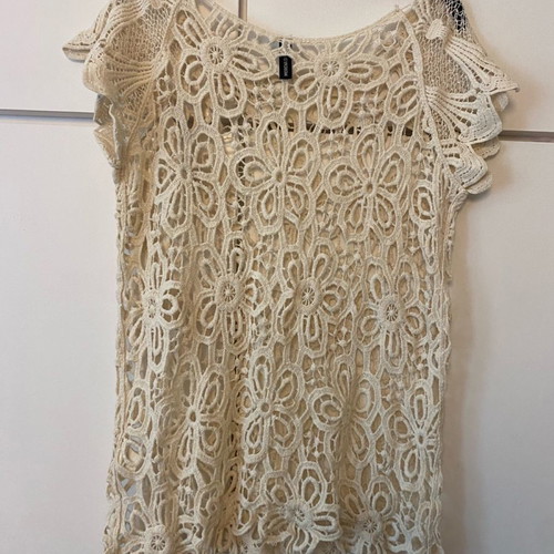 Short-sleeve blouse size s/m beige