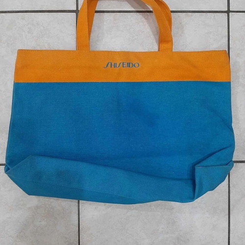 Shisheido large beach bag new, blue and orange