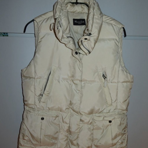 Massimo Dutti vest used, fitted slim cut, beige, size M