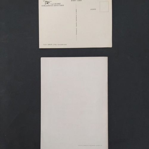 K-LINES TSS Orion brochure and postcard 1970s