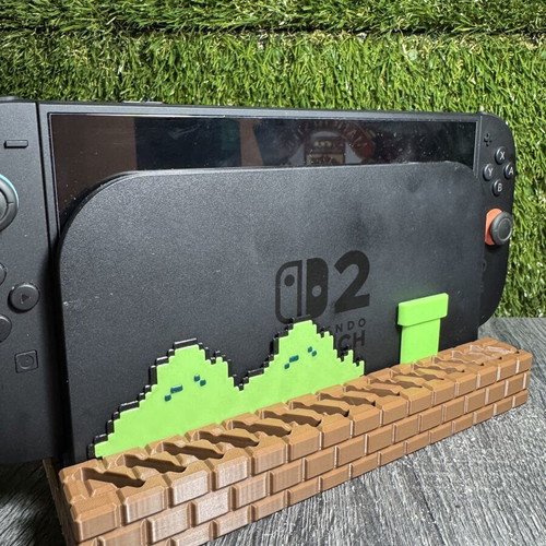 Nintendo Switch 2 Dock Base with Super Mario Design and 12 Cartridge Holders made to order