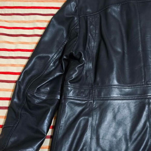 Hugo Boss Men's Leather Jacket black used, size XL
