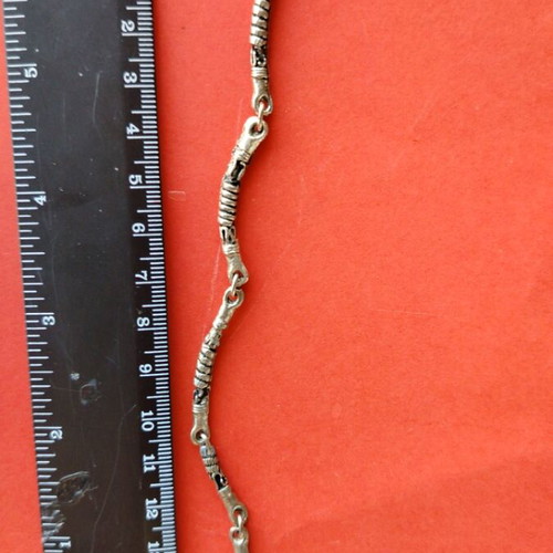 Vintage Tunisian silver bracelet, handcrafted ethnic cuff