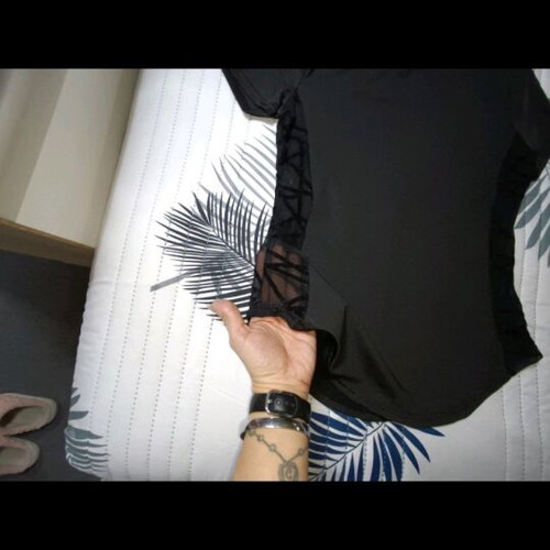 Shein black leggings set like new with blouse and shorts
