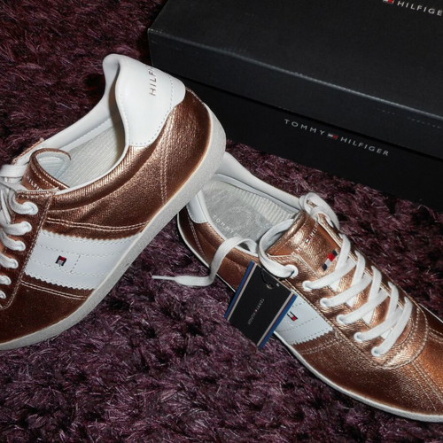 Tommy Hilfiger sneakers new, size 41, rose gold textile and leather