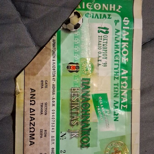 Used old collectible sports tickets