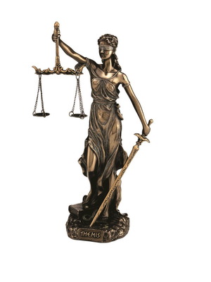 Themis Justice statue Veronese bronze electrolysis 20cm new