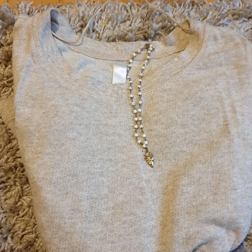 Floral jeans, top and necklace like new set