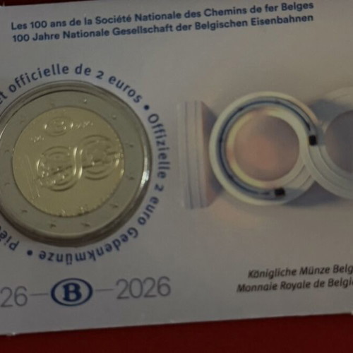 2€ Coin Card Belgium 2026 New