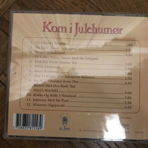 CD Kom I Julehumør - Christmas songs used, Danish edition