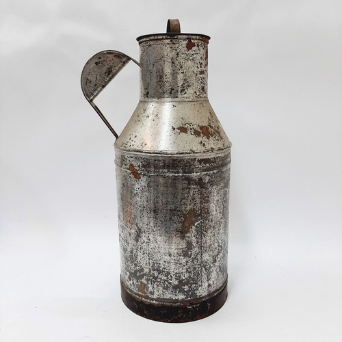 Vintage metal milk can 50s Bulgaria 36×16×9 cm