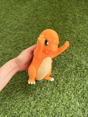 Pokémon Charmander φιγούρα για παράθυρο σαν καινούργιο, εμπνευσμένη από promo κάρτα