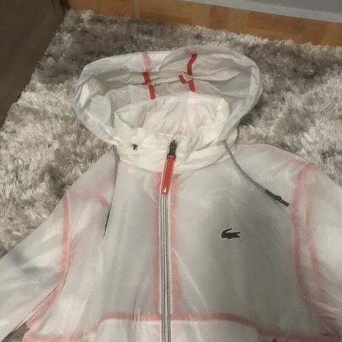 Lacoste Djocovic jacket size S like new, white and red