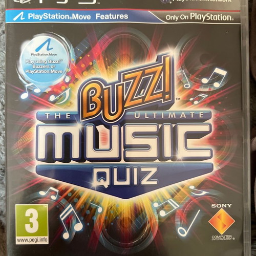 PS3 Buzz music quiz game in excellent condition