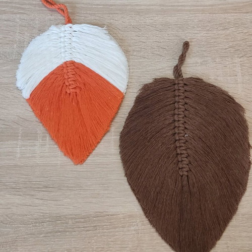 Macrame decorative leaves new, in 2 sizes