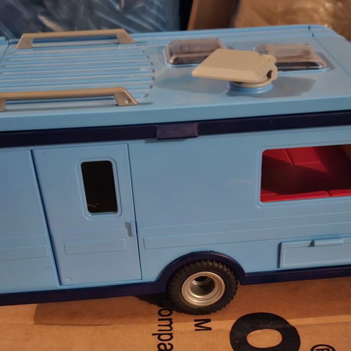 Playmobil Jeep with Caravan and 4 Figures used
